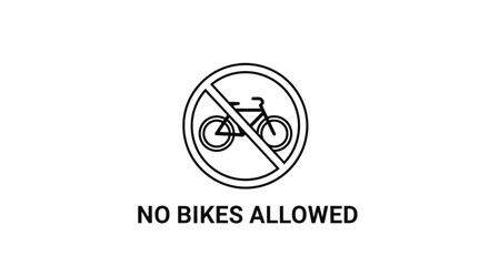 Fototapeta premium No Bikes Allowed Sign Symbol.