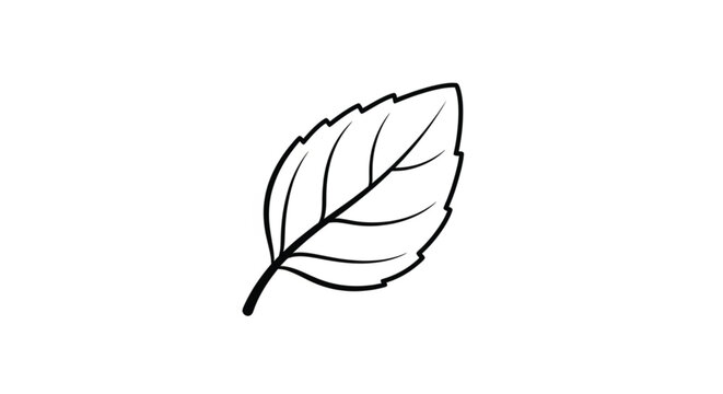 Detailed drawing of a leaf.