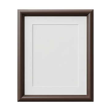 Brown Picture Frame with White Mat