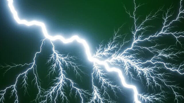 Lightning bolt in dark sky