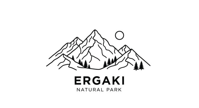 Ergaki Natural Park Mountain Logo.