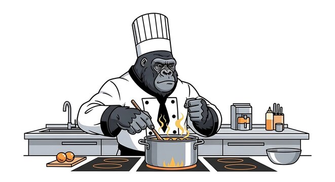 Cartoon of a steam locomotive engineer at work.
