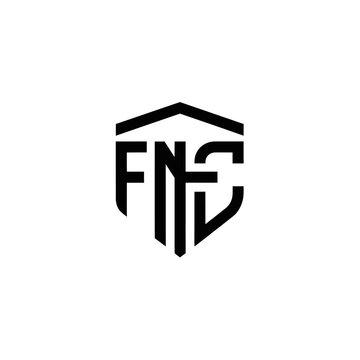 Abstract FNC Logo Monogram on White Background - Modern Geometric Design