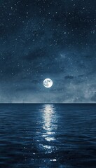 Obraz premium Matariki day matariki star cluster celebration with serene night ocean reflection for cultural heritage and spiritual wellness marketing