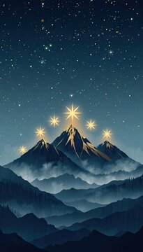 Matariki day matariki star cluster celebration with sacred mountain landscape for cultural heritage and indigenous awareness marketing