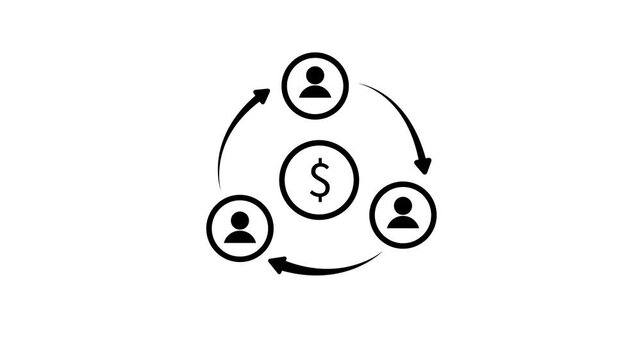 Dynamic collaborative communication animation showing user interaction cycle with messaging icons teamwork connectivity and seamless digital conversation flow experience