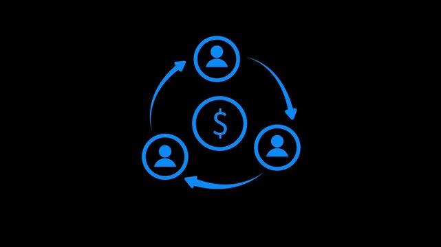 Dynamic collaborative communication animation showing user interaction cycle with messaging icons teamwork connectivity and seamless digital conversation flow experience