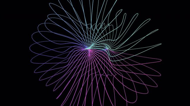 A mesmerizing seamless 4K loop of a glowing rose gold spherical harmonics morphing through an abstract topology field in crisp volumetric detail.