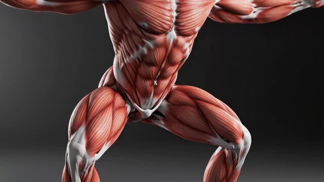 Human muscular anatomy illustration