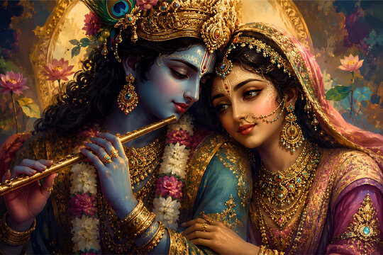 Radha Krishna ai genrated photo 