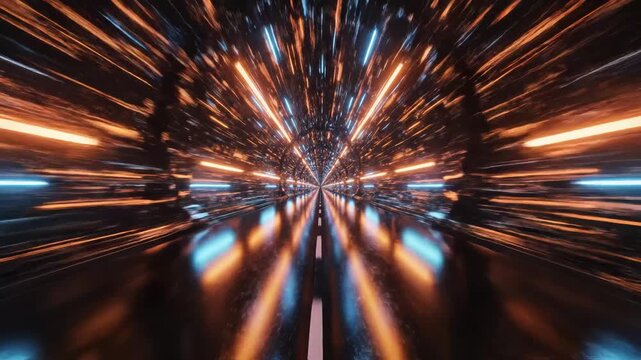 Abstract light tunnel motion effect