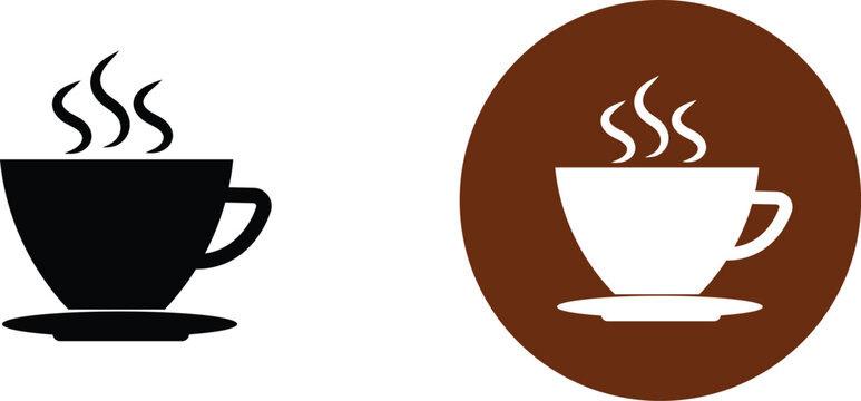 Coffee cup icon on ioslated transparent background. Restaurant coffe cup icon PNG
