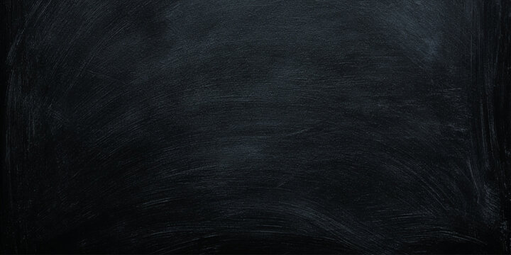 Black chalkboard background with scratched texture for writing or drawing, Empty space for creative expression and education