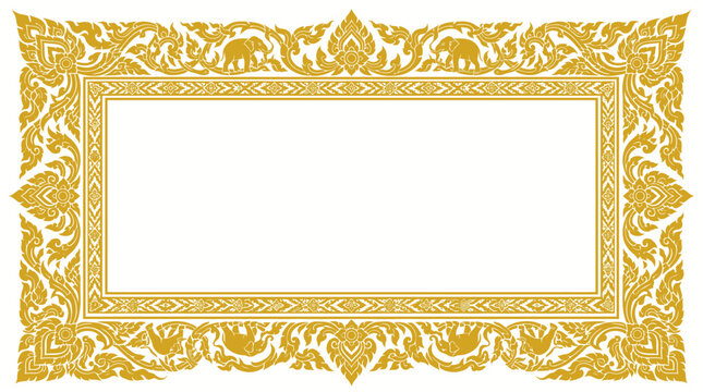 Ornate gold frame with intricate design.