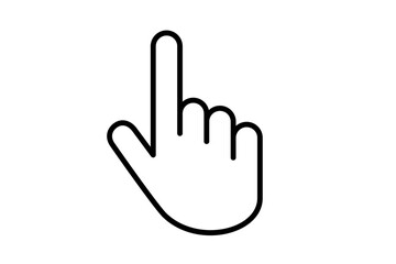 Fototapeta premium vector Hand click icon. clip art isolated on transparent background. 
