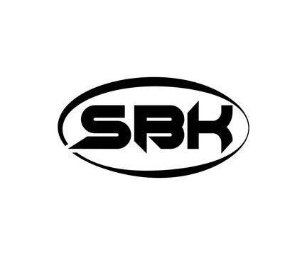 SBK Abstract Modern Lettermark Logo Design. Calligraphy professional initials vector logo Design.