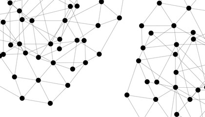 Abstract technology dot and line connection digital hi tech design concept background. Space for text. Vector illustration. Global network connection. Big data complex with compounds. © Rayhan