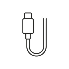 Fototapeta premium usb cable plug flat design vector illustration