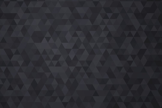Dark gray geometric triangular mosaic pattern with depth and shadow effects geometric pattern