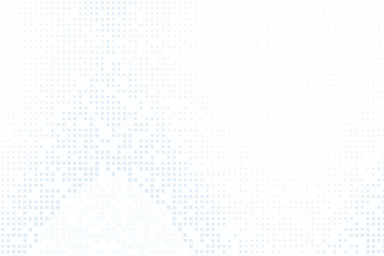 Minimalist white dotted silhouette of a person skateboarding on a half-pipe dotted pattern