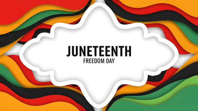 Juneteenth freedom day celebration background