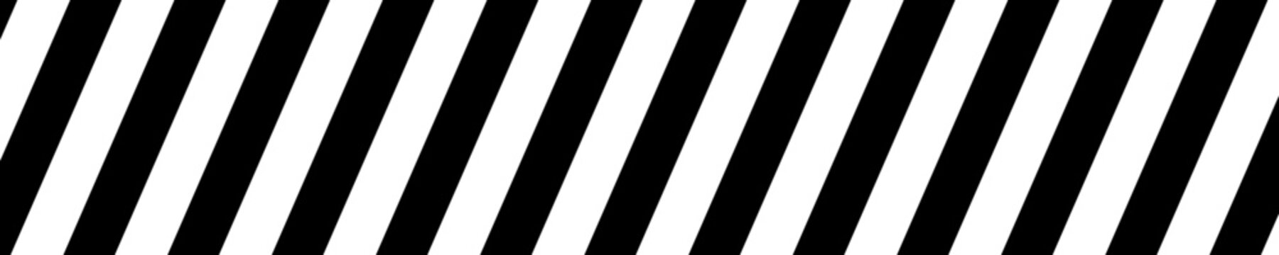 Slash line. Border with diagonal lines. Diagonal stripe tape pattern safety caution border design element. Striped line banner abstract geometric slash. Black pattern isolated on white background.