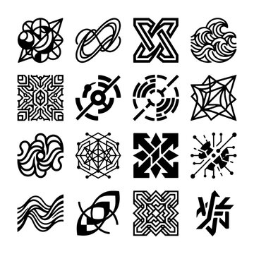 Abstract Geometric Symbol Icon Set