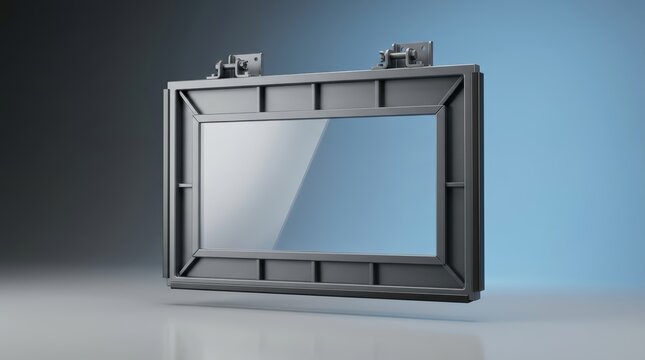 Industrial Safety Shield 3D Render, Machine Guard Protection Panel, Transparent Safety Barrier Cover, High Impact Protective Screen, Industrial Safety Enclosure