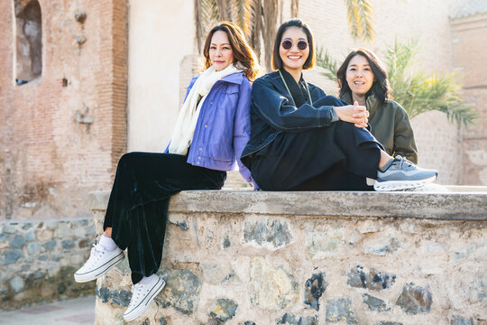 three female friends exploring Marrakesh