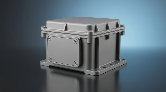 Industrial Protective Casing 3D Render, Precision Equipment Enclosure Housing, Rigid Machine Cover, Dustproof Electrical Case, Mechanical Protection Shell