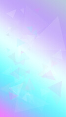 Translucent triangle shapes drift over a dreamy blue-to-purple gradient, creating a futuristic abstract background for creative ads and web headers. © Eldorado.S.Vector