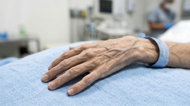 Marasmus Child Hand and Wrist Close Up