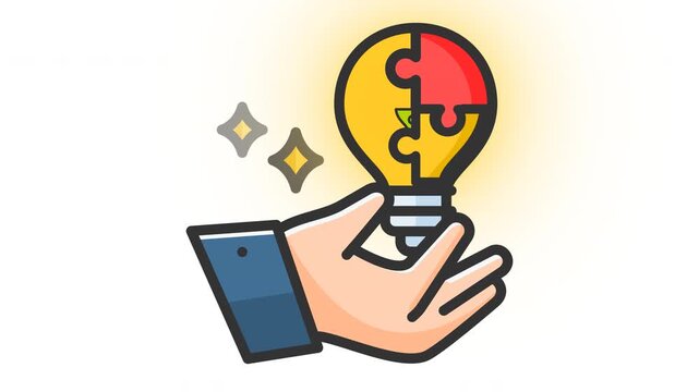 Animated creative solution icon