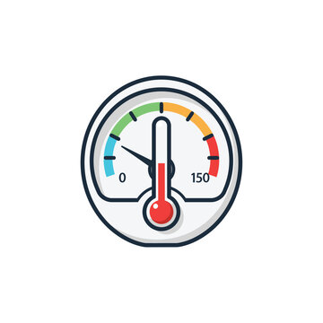 Temperature Gauge Shows Low Reading with Blue and Green Zones