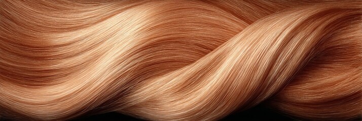 Fototapeta premium Radiant Golden Waves of Long, Shiny Hair Showcasing a Smooth and Bouncy Blonde Texture in Style
