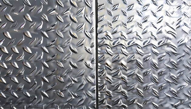 Industrial aluminum diamond plate tread texture