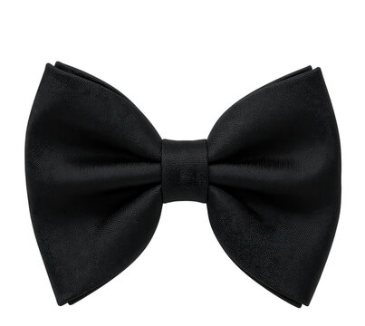 Black Bow Tie Isolated on Transparent Background