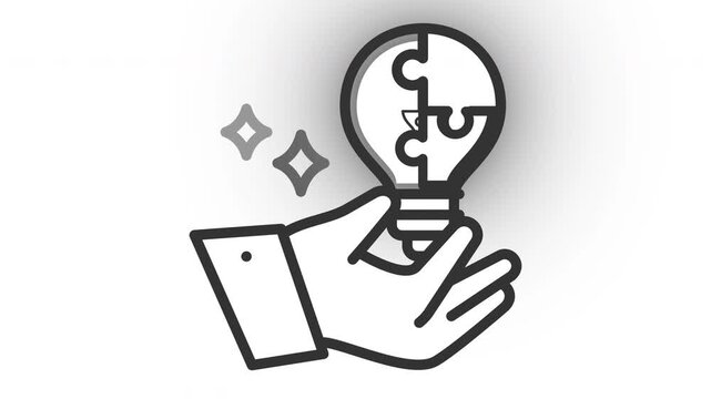 Animated creative solution icon