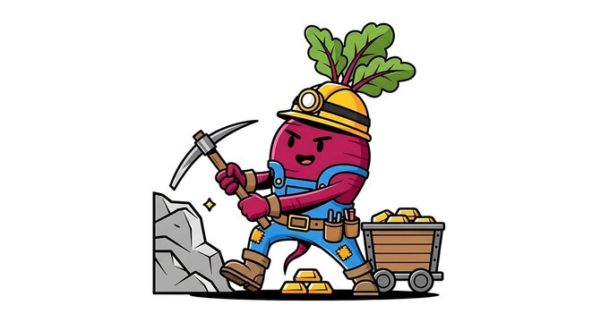Construction worker operating mini excavator with plants.