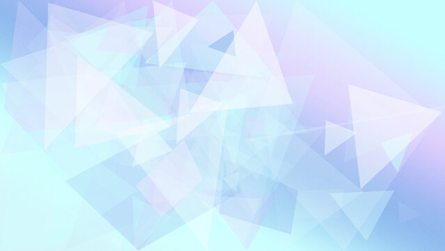 A translucent light-blue lowpoly triangular polygon pattern creates a soothing geometric abstract background, ideal for clean UI, banners, and text overlays.