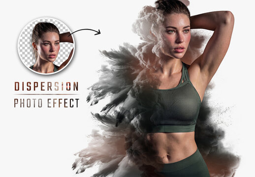 Dispersion Photo Effect With Smoke and Dust Mockup