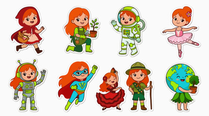 Fototapeta premium Professional Flat Vector Illustrations Diverse Characters Collection For Commercial Use