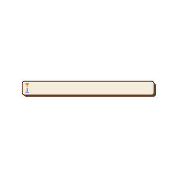 Nostalgic Y2K desktop search box with rainbow accents and clean minimalist frame isolated on white background. Retro 90s computer system interface element for LGBTQ pride month. Vector.
