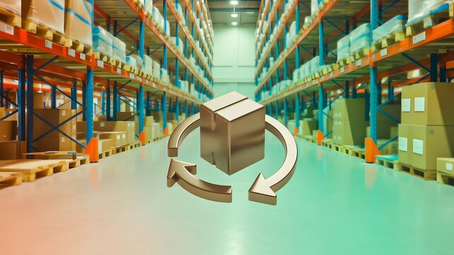 Warehouse package return and reverse logistics management concept