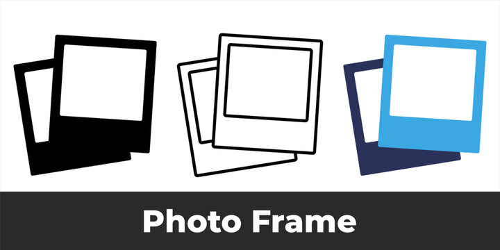 Vintage Photo Frame Template Icon Set for Photography, Scrapbook, Gallery, Memory, Album, Printing, Branding and Design Projects