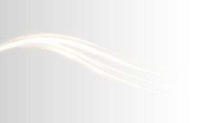 Gold curved light trail with sparks png magic swoosh effect on transparent background award sparkle © Andrey