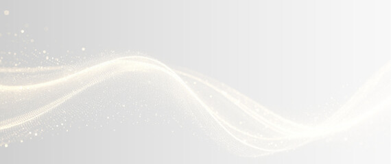 Gold png elegant light wave with sparkling particle trail forming smooth flowing curve dynamic motion abstract luxury shimmer design element for visuals © Andrey