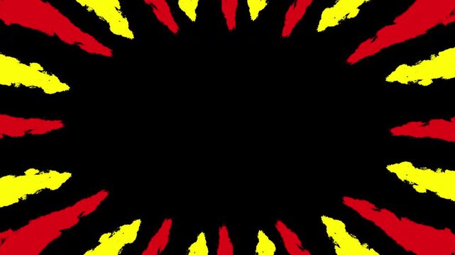 Bold Radial Lines Background on Alpha Channel - red & yellow
