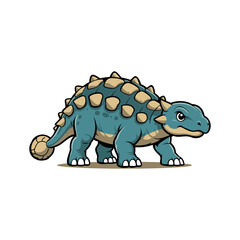 Fototapeta premium Illustration of a Ankylosaurus Dinosaur design templates simple and modern