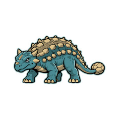 Fototapeta premium Illustration of a Ankylosaurus Dinosaur design templates simple and modern